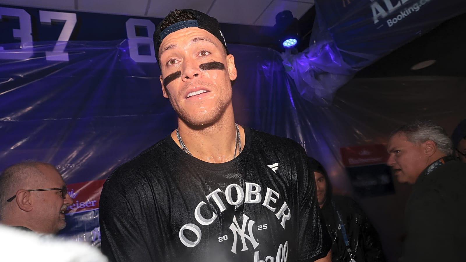 Aaron Judge Reacts to Cam Schlittler&#39;s Historic Performance During Postgame Celebration