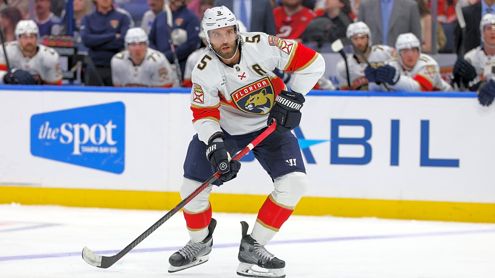 Did Panthers' Aaron Ekblad suffer an injury against Lightning?
