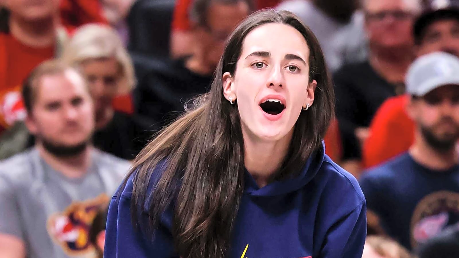 Injured Caitlin Clark and Kelsey Plum Have Hilarious Exchange on Sidelines in Fever Loss