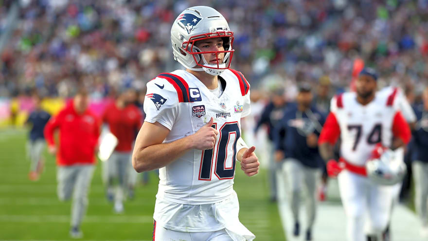 Cris Collinsworth at loss of words over Drake Maye interception late in Super Bowl LX