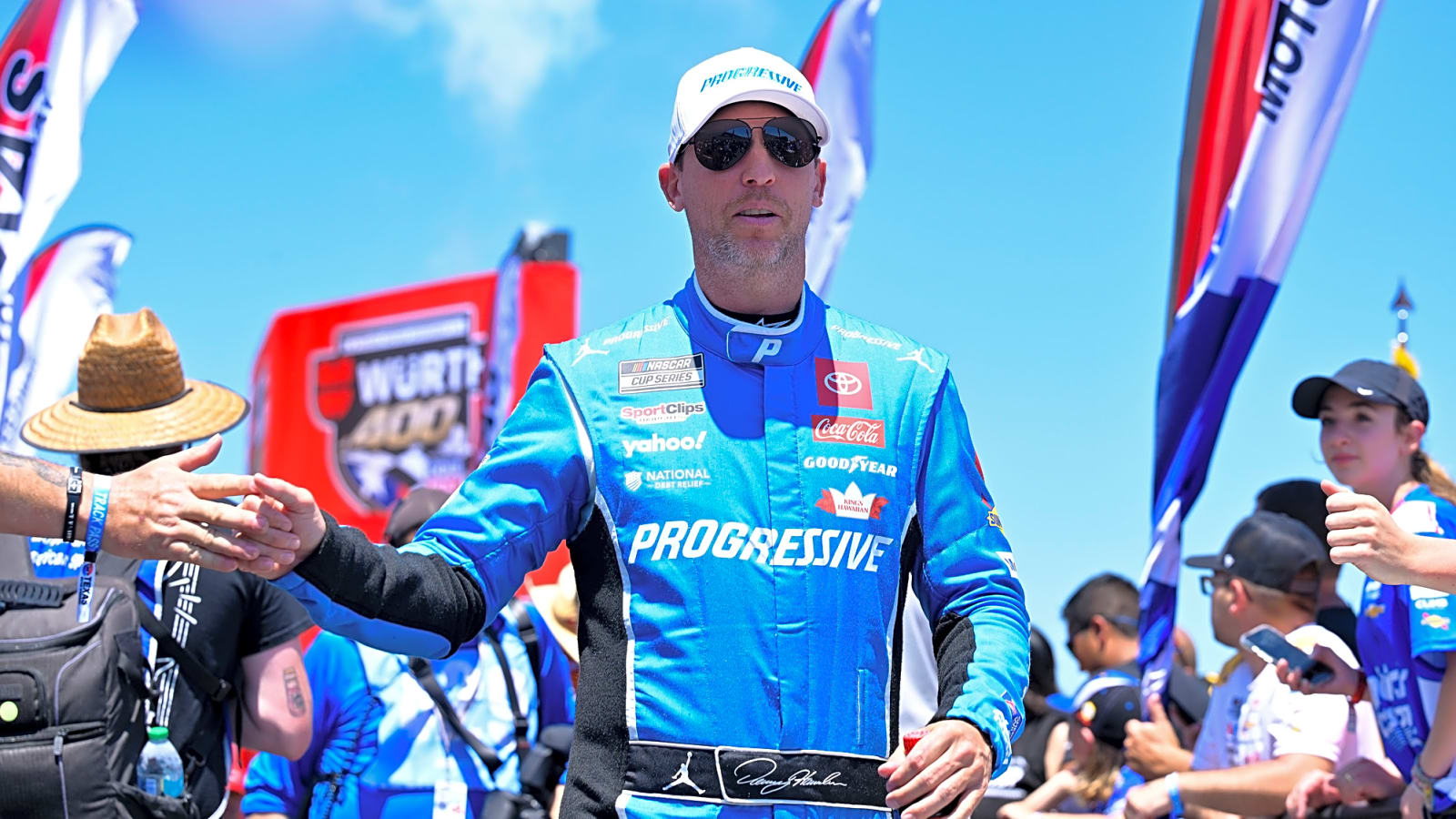 Denny Hamlin involved in wreck at In-Season Challenge