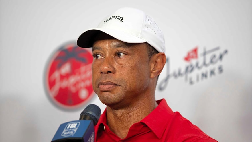 Tiger Woods Addresses Media As Tournament Host Of Genesis Invitational