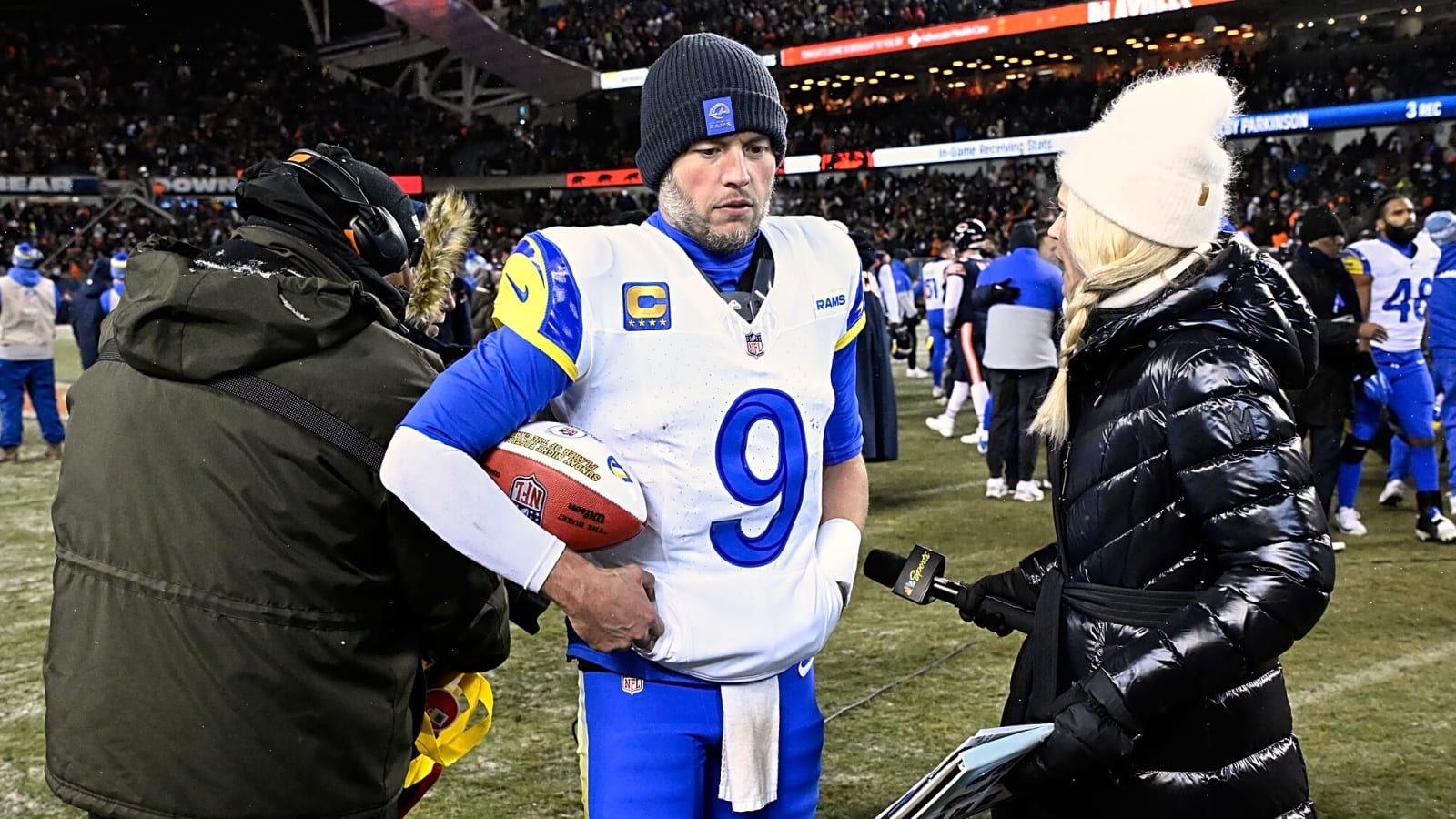 Matthew Stafford had classy interview after beating Bears