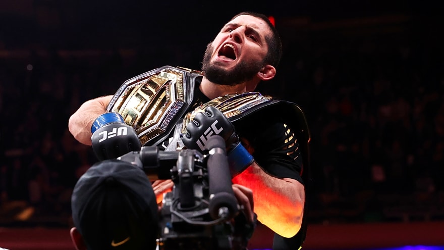 Islam Makhachev reacts to Ian Machado Garry’s UFC Qatar win and responds to his title shot callout