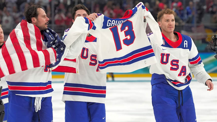 Auston Matthews, USA teammates honour late Johnny Gaudreau after gold medal win