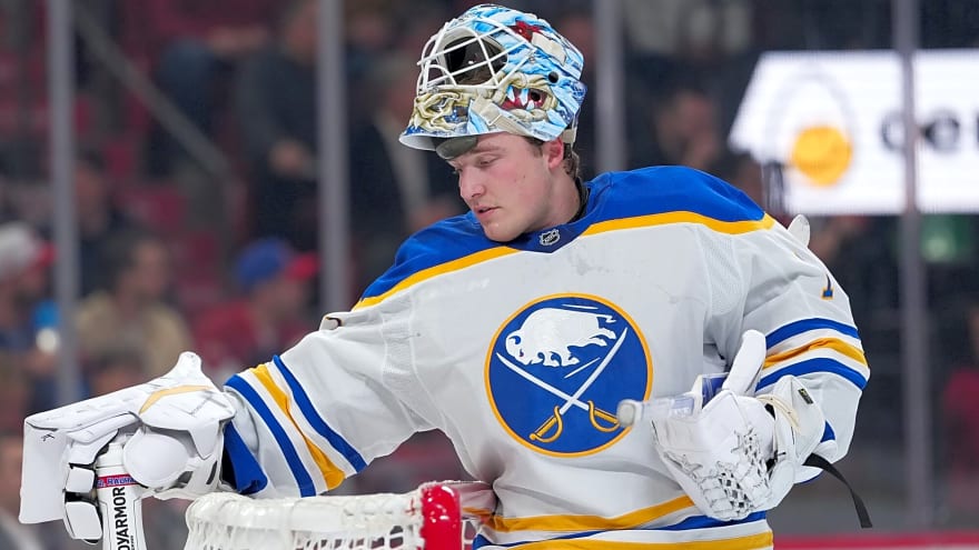 Sabres’ Ukko-Pekka Luukkonen leaves game against Leafs with lower-body injury