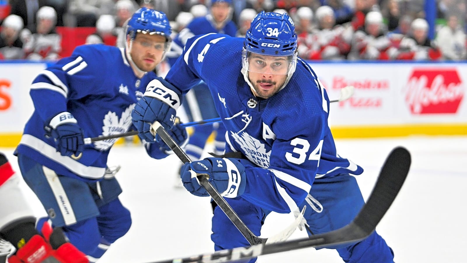 Max Domi and Auston Matthews skating together ahead of training camp