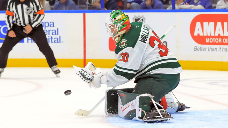 Jesper Wallstedt calls out Blues goalie for 'dirty play' on Kirill Kaprizov