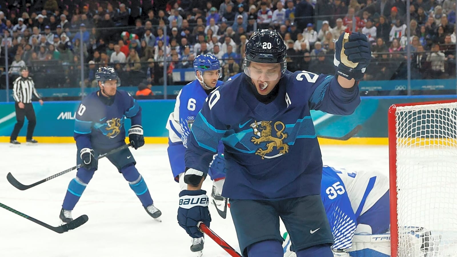 Finland breaks single-game Olympic men's hockey goal record in NHL participation era