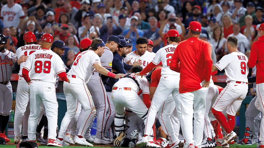MLB deals suspensions following Braves-Angels brawl