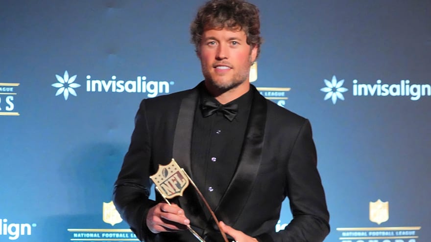 Matthew Stafford makes a major announcement during his MVP speech
