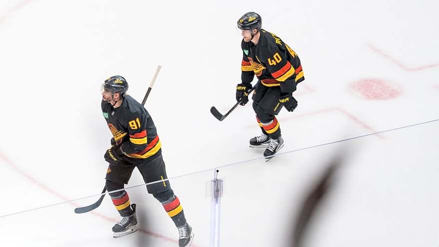 Scenes from Canucks practice: Kane back on Pettersson’s line, Höglander skating as extra