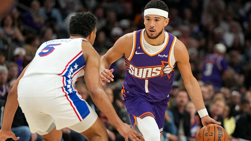 Devin Booker appeared to call out Joel Embiid for flopping