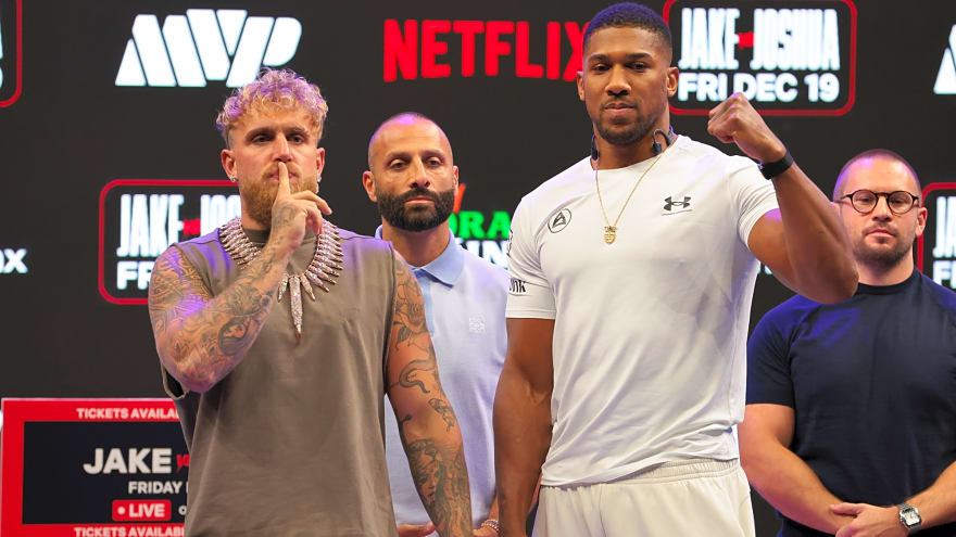 Watch: Boxers Shockingly Pick Against Anthony Joshua on Stage Ahead of Jake Paul Fight