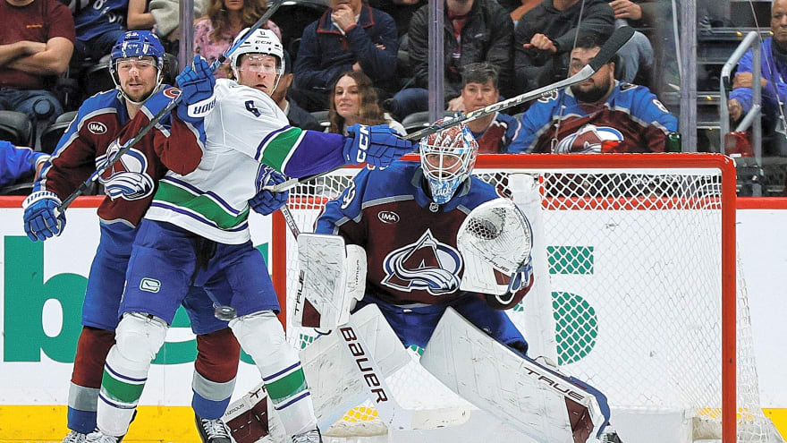 Scenes from morning skate: Lankinen starts as Canucks wrap up road trip vs. league-leading Avalanche