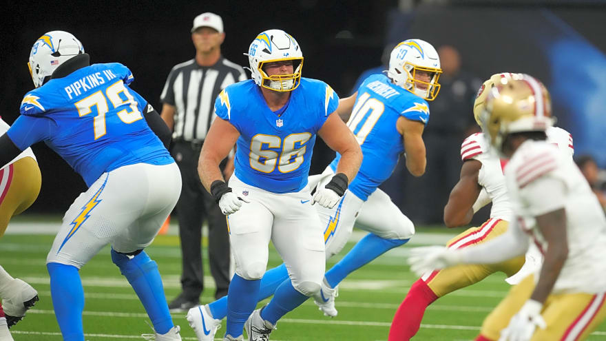 Chargers' Jake Slaughter Was Drafted to Play Guard, and Injuries Made Him an All-Rookie Center