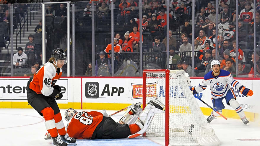 Oilers bailed out by offside review, Evan Bouchard point totals, and the seven-game road trip