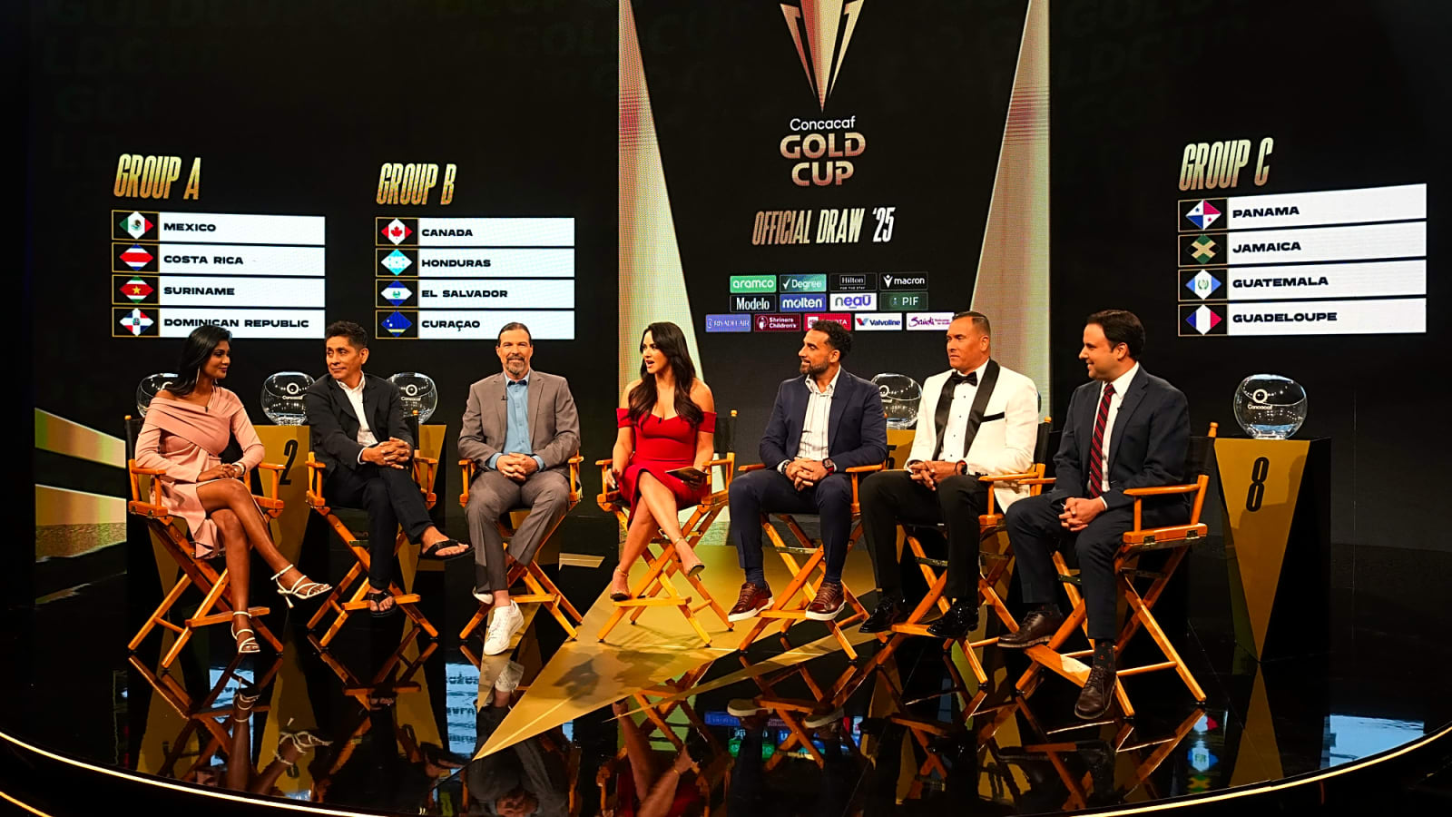 The CONCACAF Gold Cup Official Draw with representatives preparing to draw for the CONCACAF Gold Cup which begins tomorrow