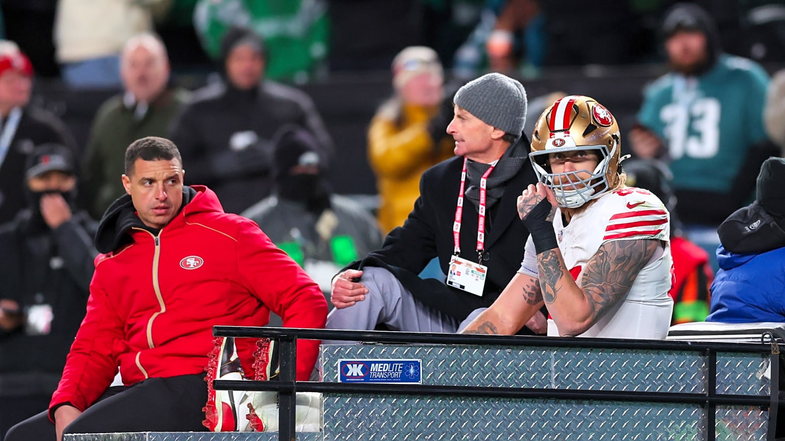 George Kittle had an unexpected request after Achilles injury