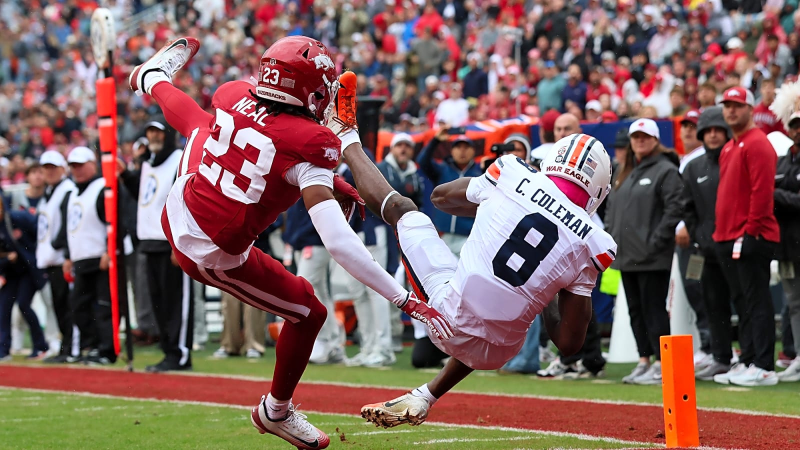 Auburn WR Cam Coleman may have made the catch of the year
