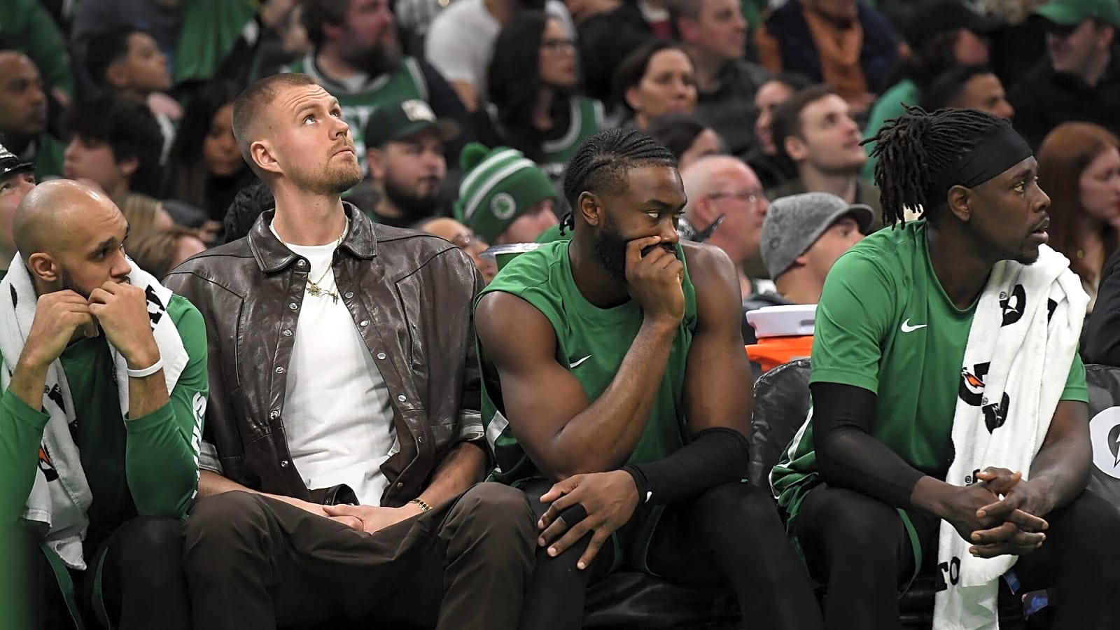 Report: Kristaps Porzingis, Jrue Holiday Boston Celtics Future In Jeopardy In Looming Apron Cap Hit