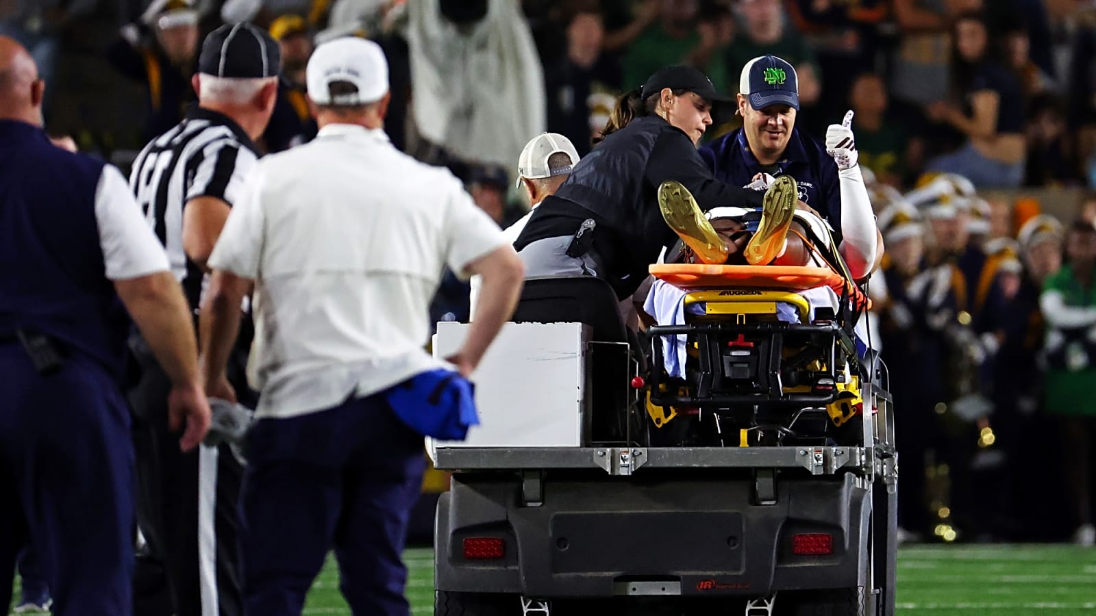 Texas A&M Star Leaves Game In Ambulance After 'Terrifying' Play vs. Notre Dame