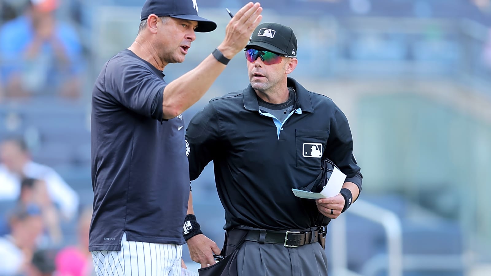 Aaron Boone accuses the umpires of being too sensitive