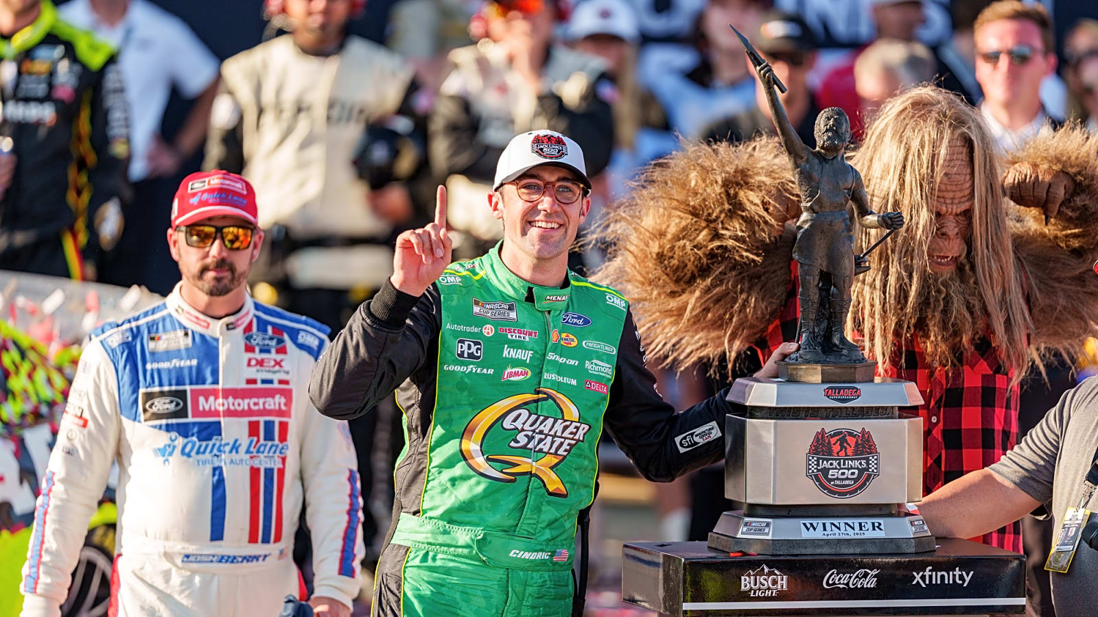 Austin Cindric edges Ryan Preece for thrilling Cup victory at Talladega