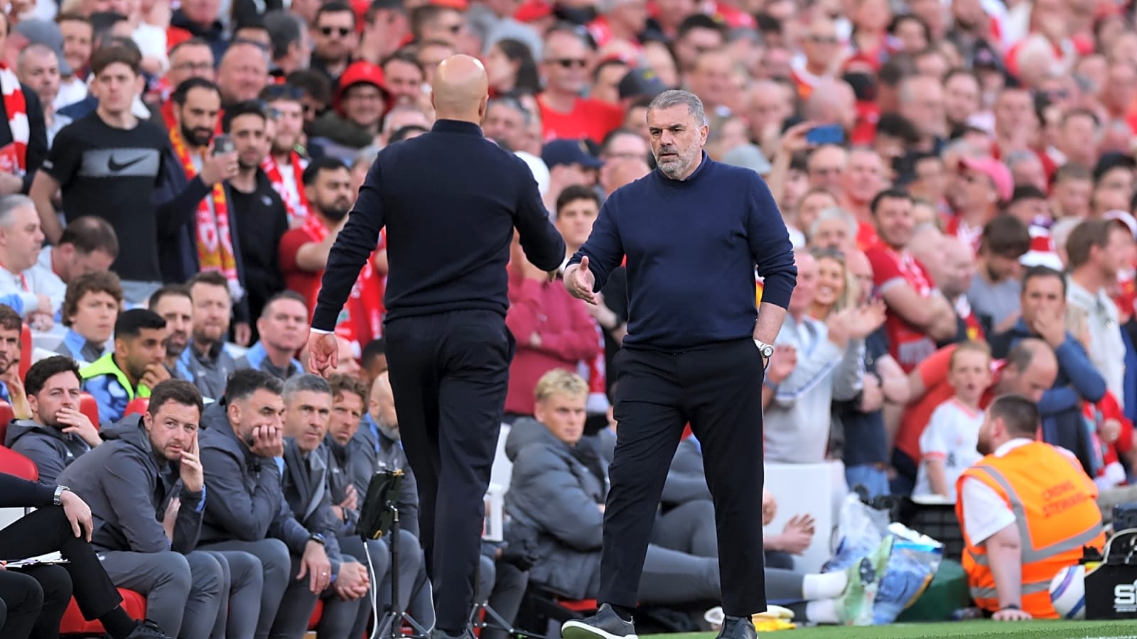 BBC spot what Ange Postecoglou did moments before Liverpool confirmed champions