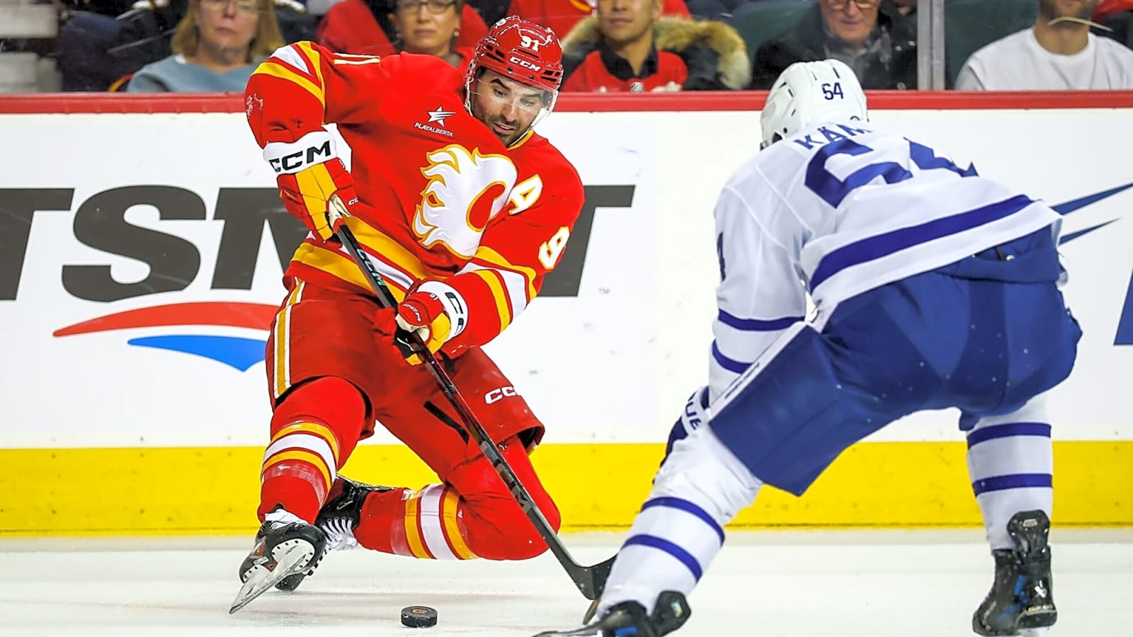 ‘I’ve certainly heard lots of speculation’: Flames’ Nazem Kadri responds to Maple Leafs trade rumors