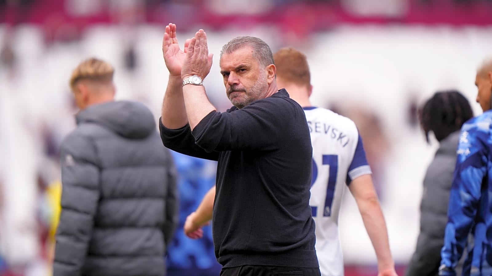Tottenham boss Ange Postecoglou laughs off UCL spot row