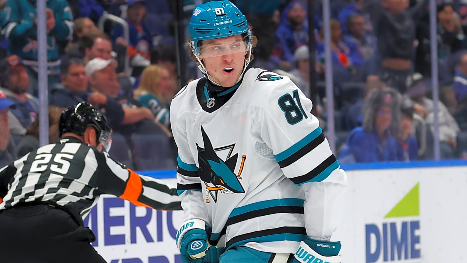 Sharks place Adam Gaudette on injured reserve