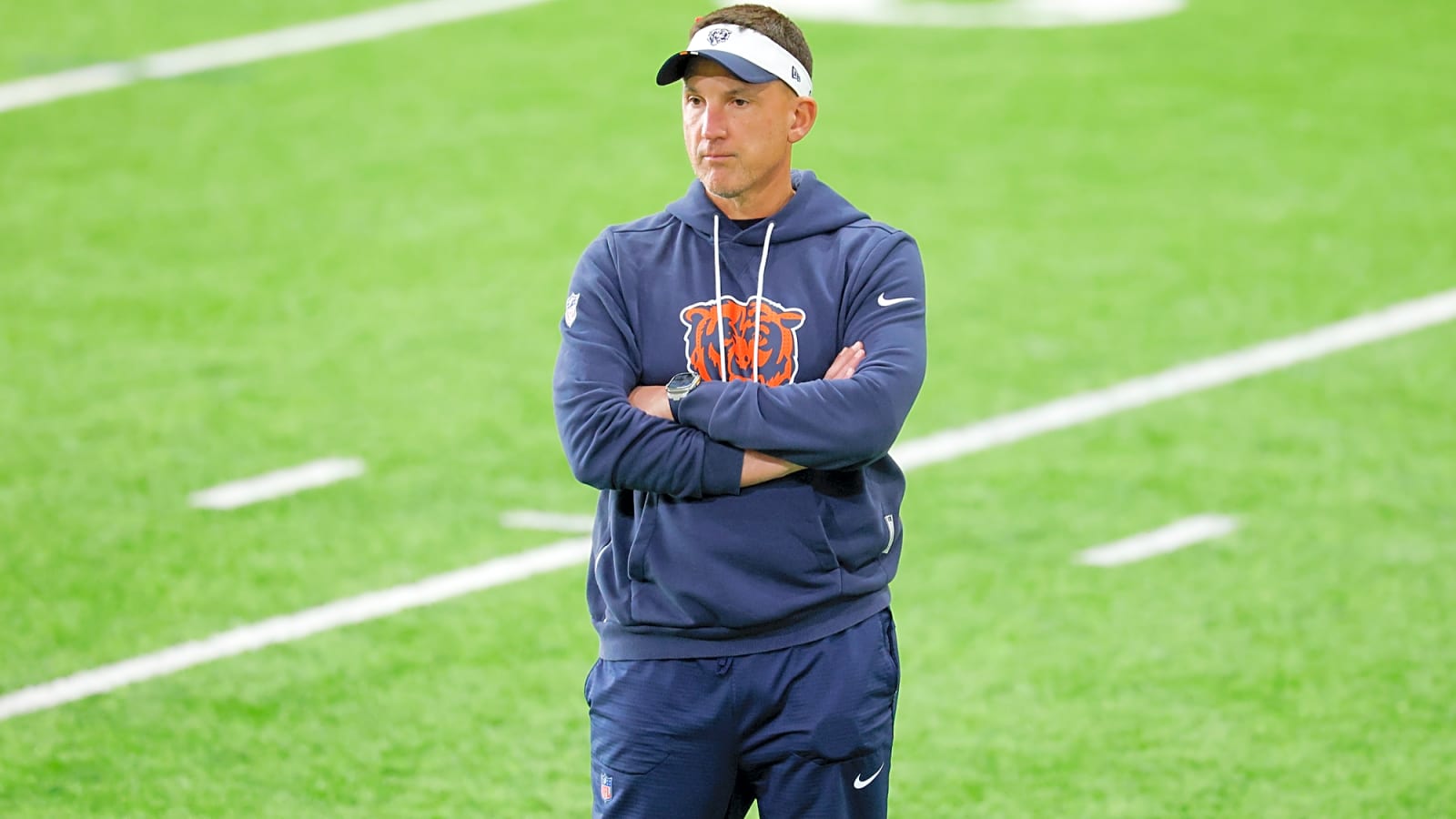 Bears DC Dennis Allen cools down expectations regarding popular free-agent theory while sharing similar vision for glaring roster need