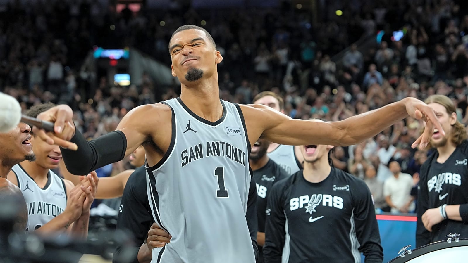 Victor Wembanyama Gets MVP Chants Mid-Interview as His Fired-Up Reaction Steals the Spotlight