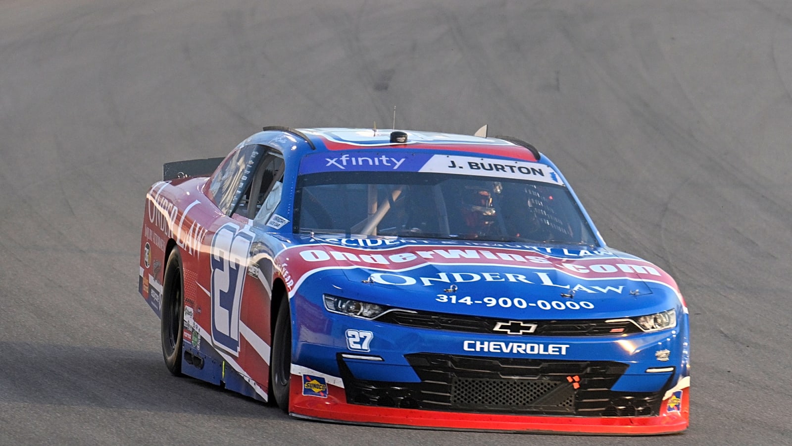 Jeb Burton takes violent hit during Gateway Xfinity Series race, car catches fire