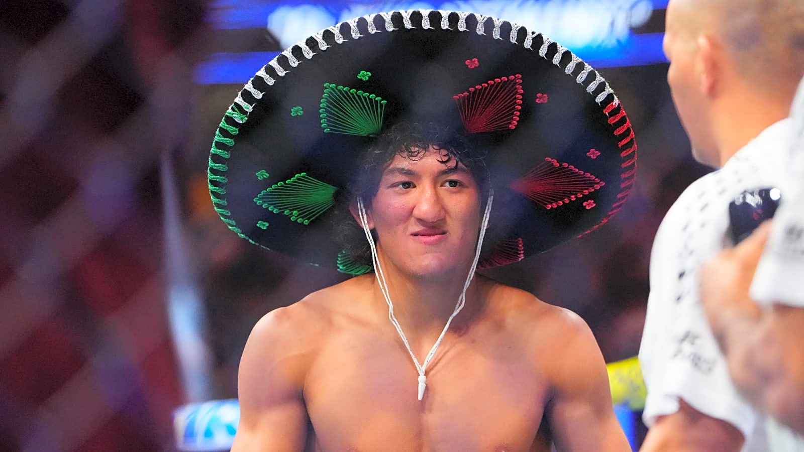 Raul Rosas Jr celebrating his knockout victory at UFC Vegas 121