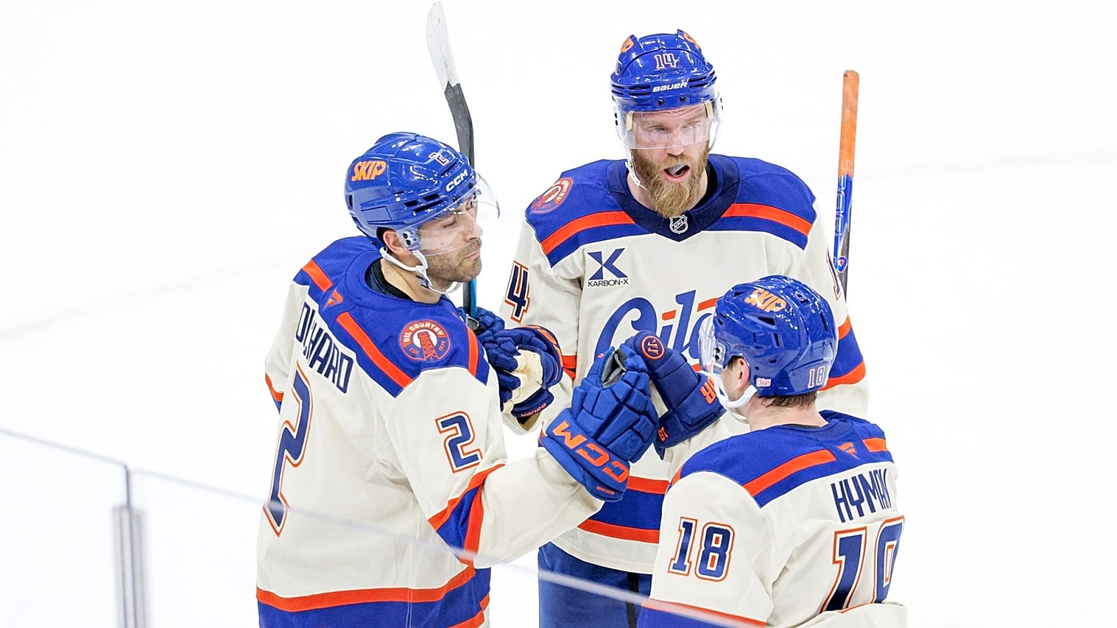 Two goals from Evan Bouchard lead Oilers past Blackhawks