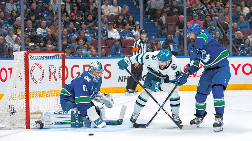 Scenes from morning skate: Tolopilo starts, Hronek probable for Canucks vs. Ducks