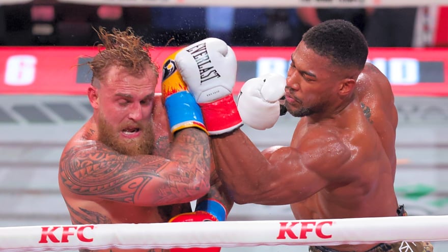 Anthony Joshua Stops Jake Paul in the Sixth Round After Four Knockdowns in Miami