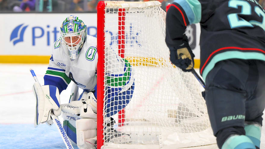 Scenes from morning skate: Lankinen starts, Myers sits again for Canucks vs. Kraken