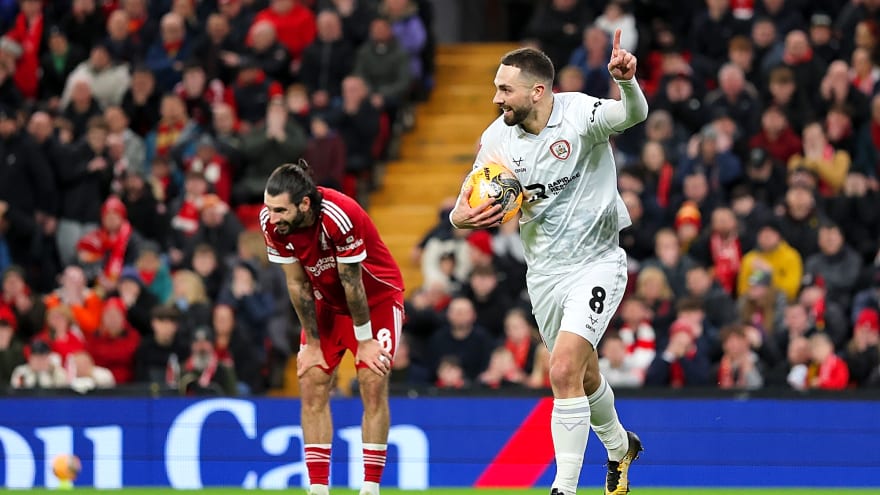 ‘What does he mean…?’ – Arne Slot responds to post-match comment from Barnsley boss Hourihane