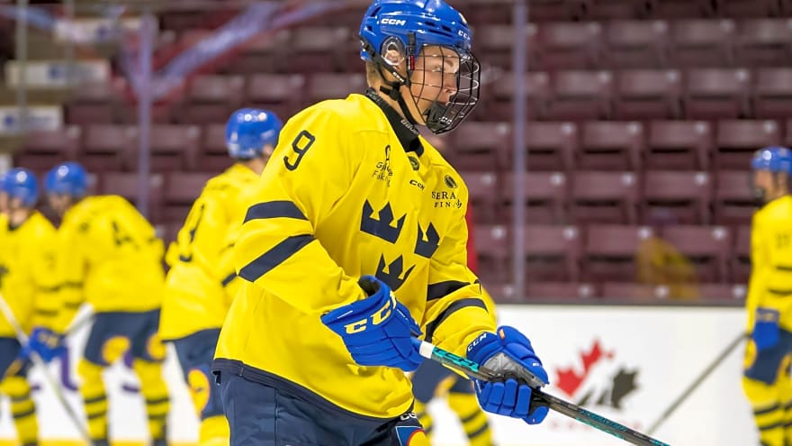 Maple Leafs’ Måns Gudmundsson models his game after Red Wings’ Moritz Seider