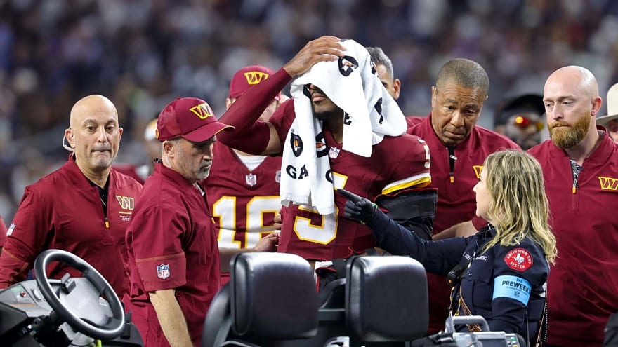 Commanders coach Dan Quinn has ‘no regrets’ on call that led to Jayden Daniels’ elbow injury