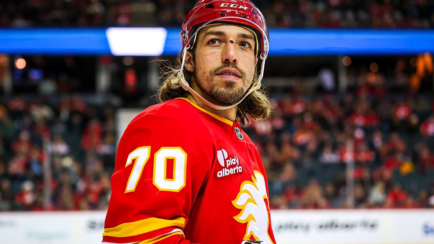 Ryan Lomberg’s big goal and big fight highlight Flames win over Vegas