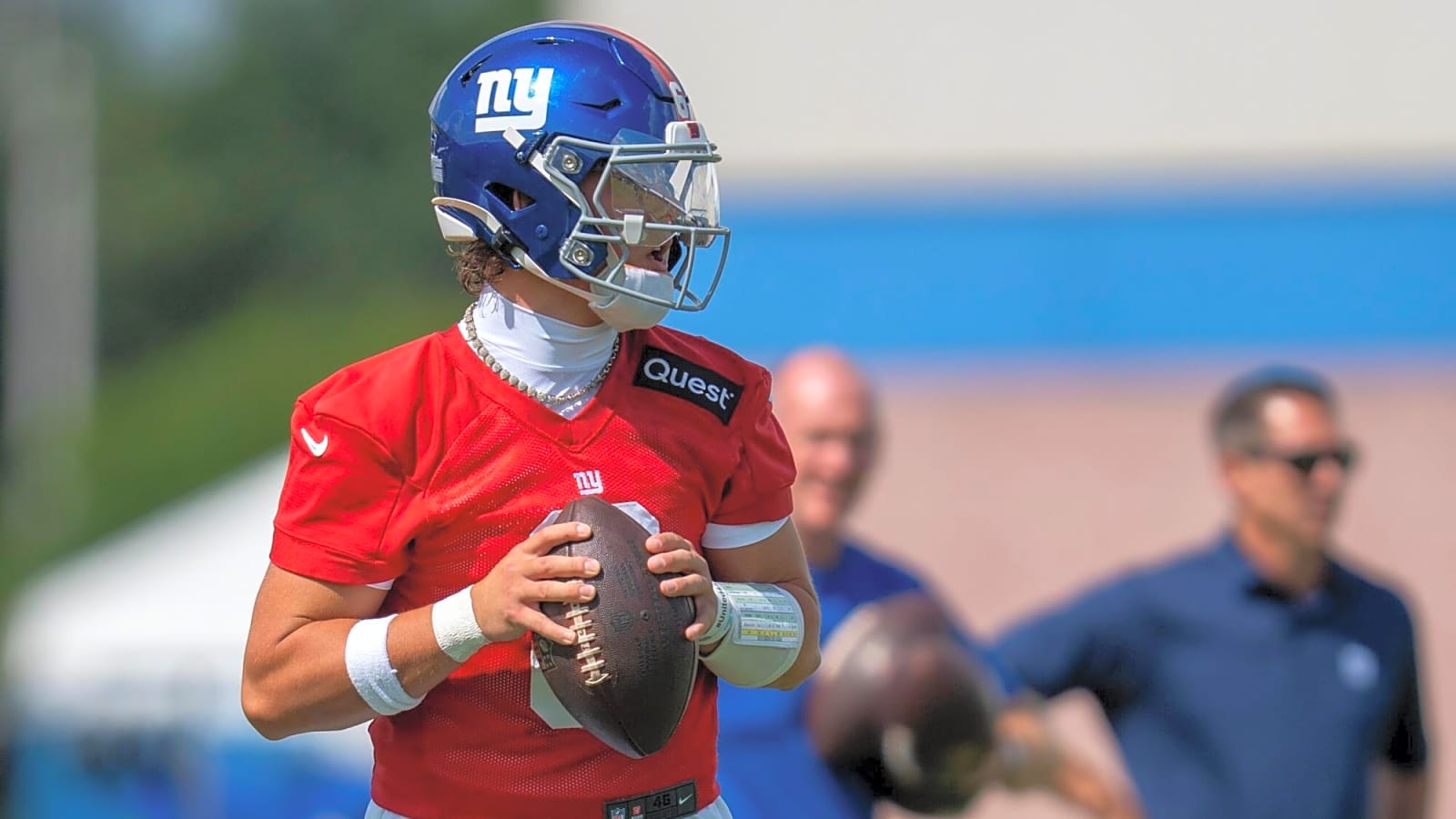 Jaxson Dart Off To Rocky Start At Giants Camp