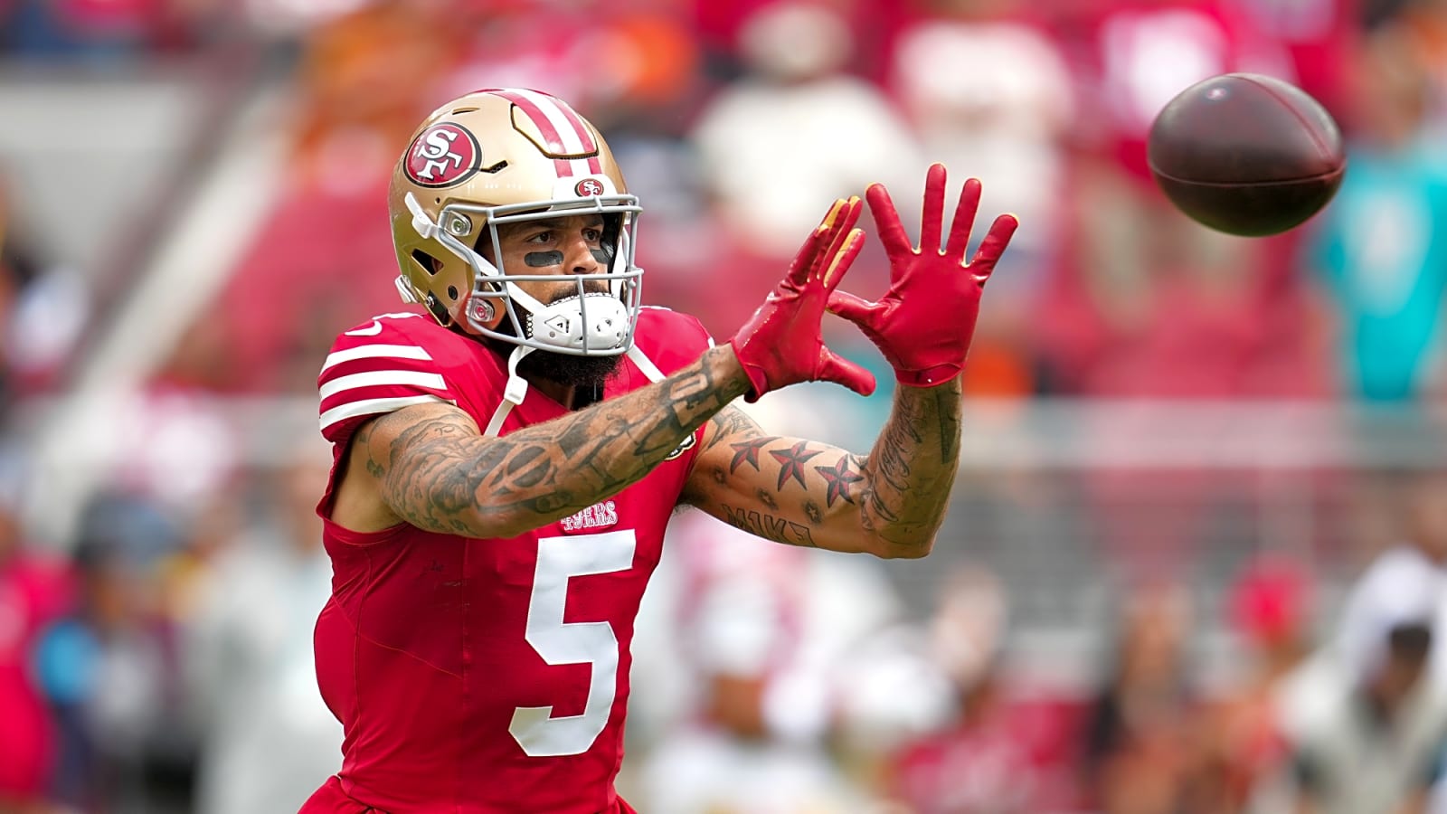 Mike Evans gets carted off after a big hit by Budda Baker
