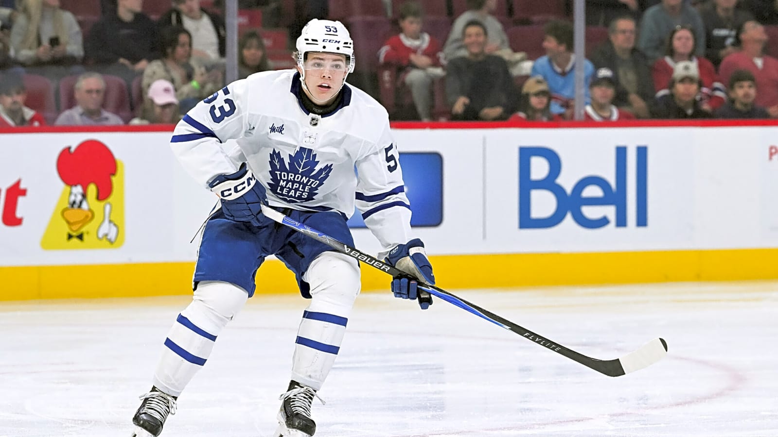 Maple Leafs’ Easton Cowan records 1st NHL goal vs. Flyers