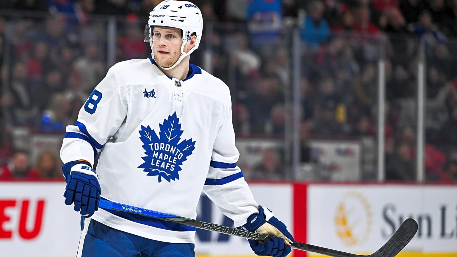 Maple Leafs’ Steven Lorentz ruled out vs. Red Wings with upper-body injury