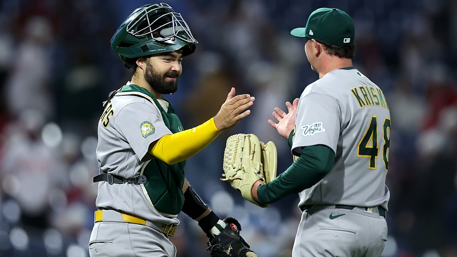 Athletics jump Phillies early, pound 12-1 win to avoid sweep