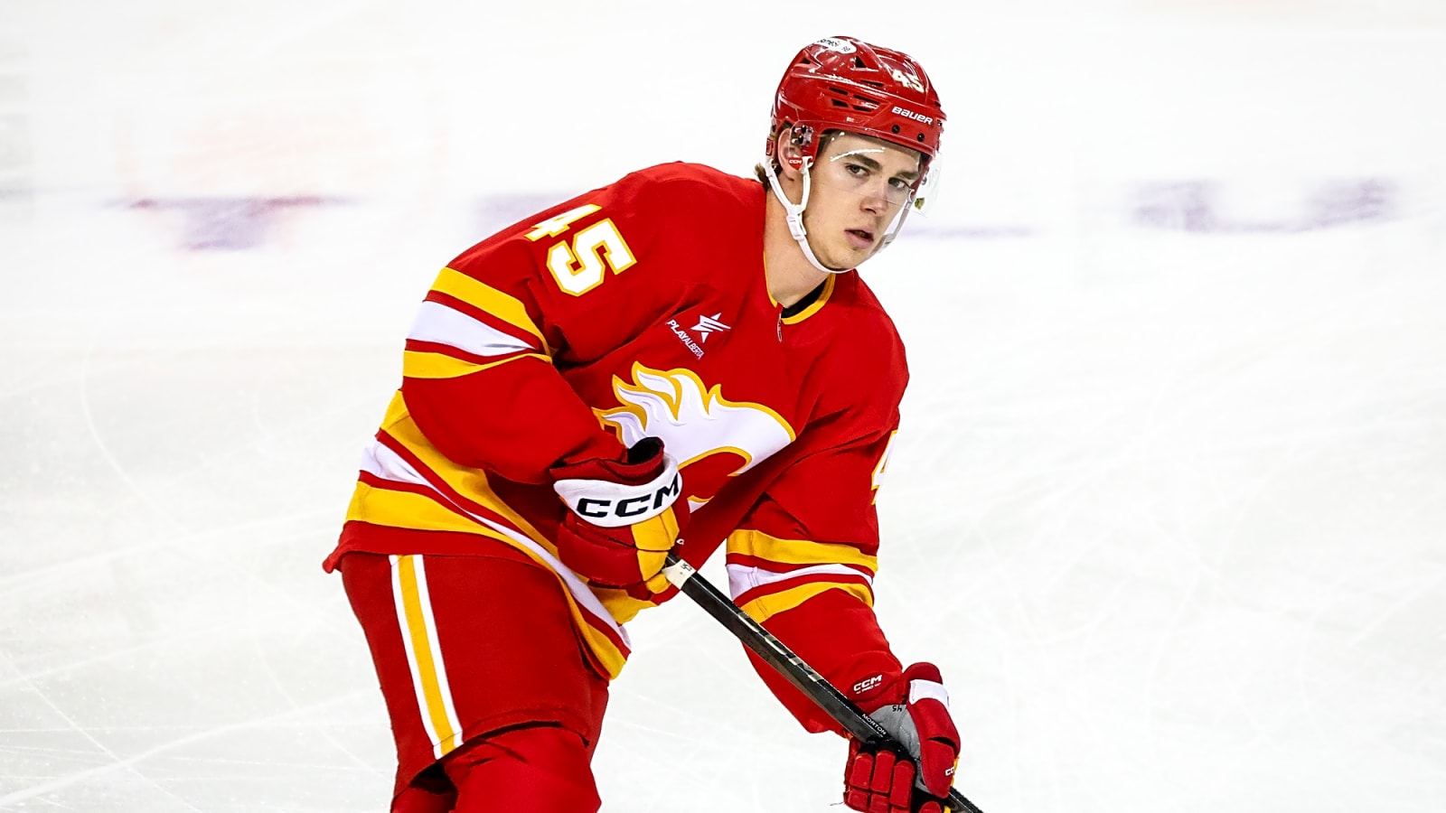 Flames re-sign Sam Morton to two-way deal